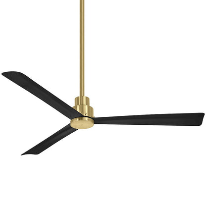 Minka Aire Simple 52in 3-Blade Outdoor Ceiling Fan | Contemporary Coal ABS and Coal Blades | Covered Patio & Wet Location | Model F787-SBR-CL