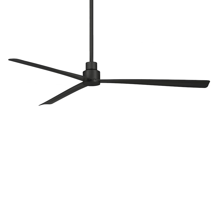 Minka Aire Simple 65in 3-Blade Outdoor Ceiling Fan | Industrial Coal Finish | Covered Patio & Veranda | 65in Blade Span, 12.75in H | Model F789-CL
