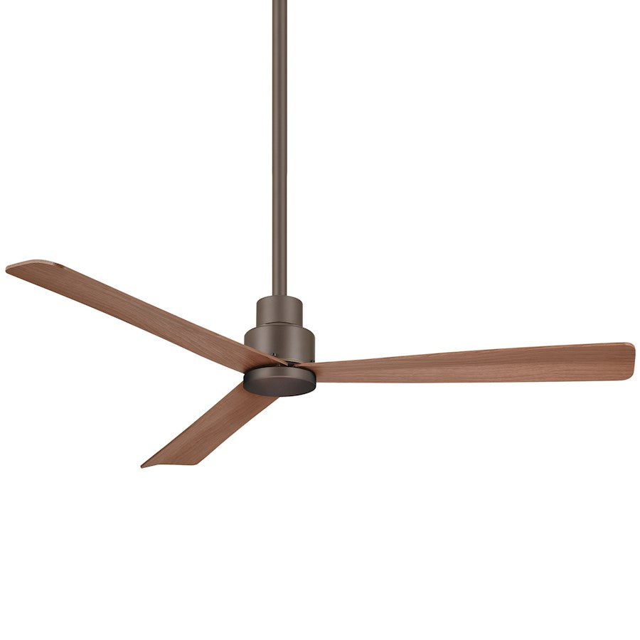 Minka Aire Simple 65in LED Outdoor Ceiling Fan | Oil Rubbed Bronze and Medium Maple Blades | Covered Patio & Wet Location | Model F789-ORB