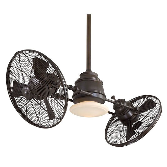 Minka Aire Vintage Gyro 42in Ceiling Fan | Oil Rubbed Bronze Traditional | Living Room & Bedroom | 42 x 42 x 14 in | Model F802-ORB