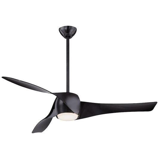 Minka Aire Artemis LED 58in Ceiling Fan | Transitional Black | Living Room & Bedroom | 58 x 58 x 16 in | Model F803DL-BK