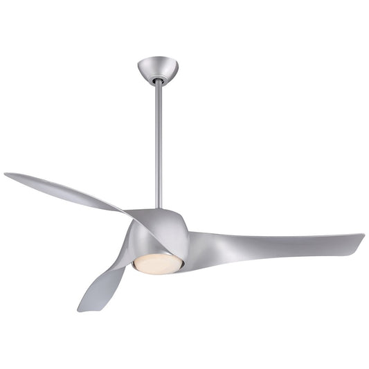 Minka Aire Artemis LED 58in Ceiling Fan | Transitional Silver Finish | Living Room & Bedroom | 58 x 58 x 16 in | Model F803DL-SL