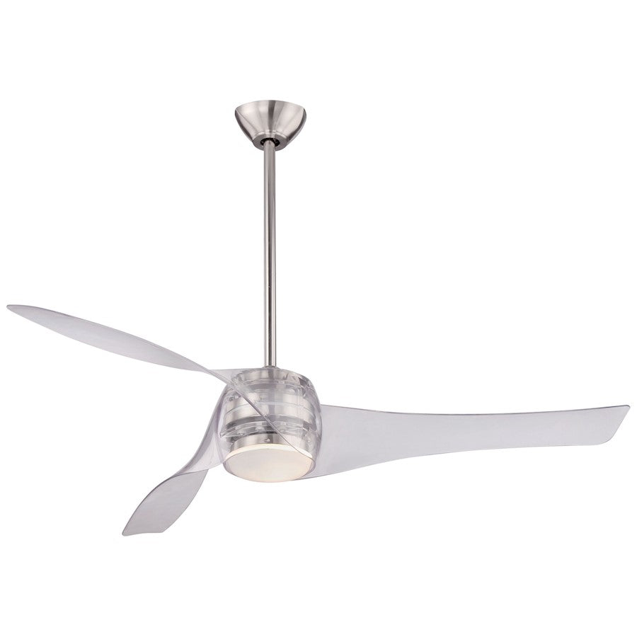Minka Aire Artemis LED 58in Ceiling Fan | Translucent Transitional | Living Room & Bedroom | 58 x 58 x 16 in | Model F803DL-TL
