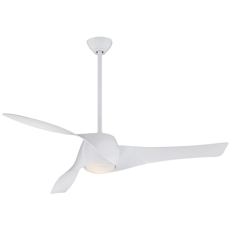 Minka Aire Artemis LED 58in Ceiling Fan | White Transitional | Living Room & Bedroom | 58 x 58 x 16 in | Model F803DL-WH