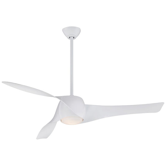 Minka Aire Artemis LED 58in Ceiling Fan | White Transitional | Living Room & Bedroom | 58 x 58 x 16 in | Model F803DL-WH