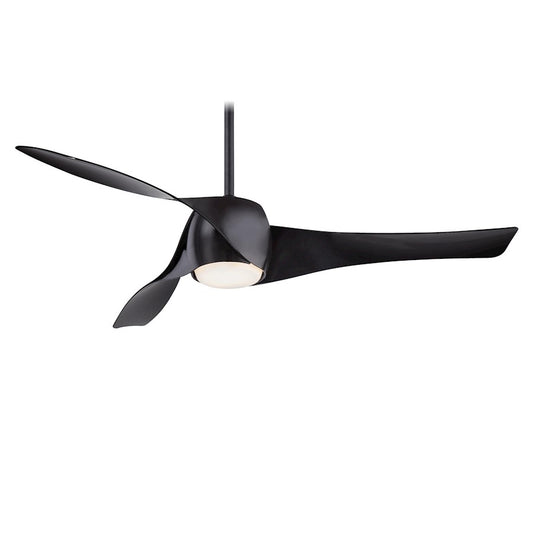 Minka Aire Artemis LED 58in Ceiling Fan | Black Transitional | Living Room & Bedroom | 58 x 58 x 13 in | Model F803L-BK