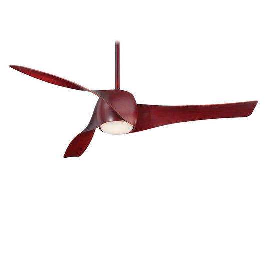 Minka Aire Artemis 58in LED Ceiling Fan | Transitional Mahogany Flying Vanes | Living Room & Bedroom | 58 x 58 x 13 in | Model F803L-MG