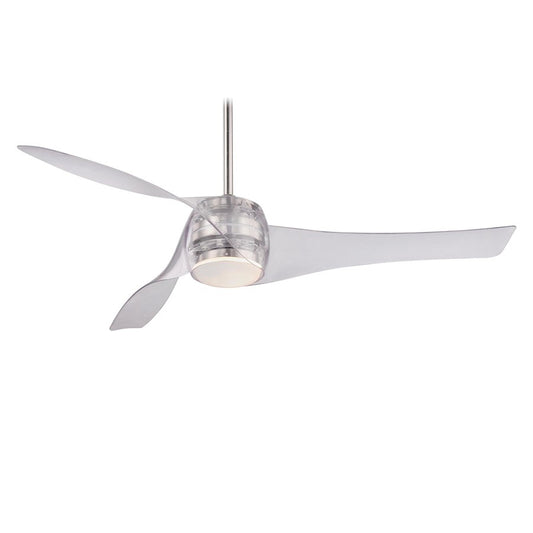 Minka Aire Artemis 58in LED Ceiling Fan | Transitional Translucent | Living Room & Bedroom | 58 x 58 x 13 in | Model F803L-TL