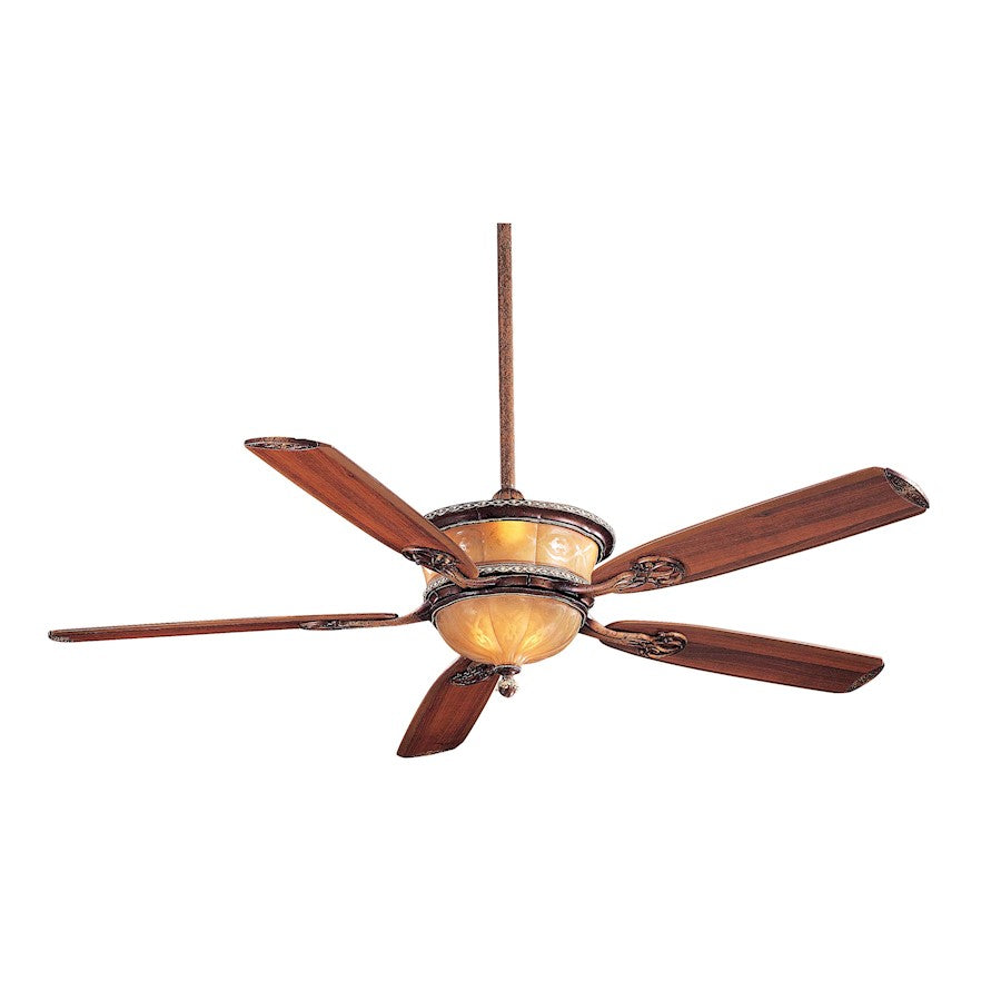 Minka Aire Santa Lucia 60in Ceiling Fan | Traditional Cattera Bronze | Living Room & Bedroom | 60 x 60 x 18 in | Model F820-CT
