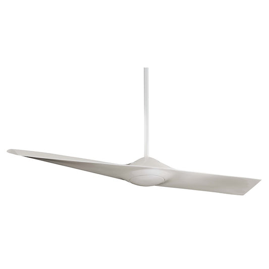 Minka Aire Wing 52in Ceiling Fan | Contemporary High Gloss White | Living Room & Bedroom | 52 x 52 x 11 in | Model F823-WH