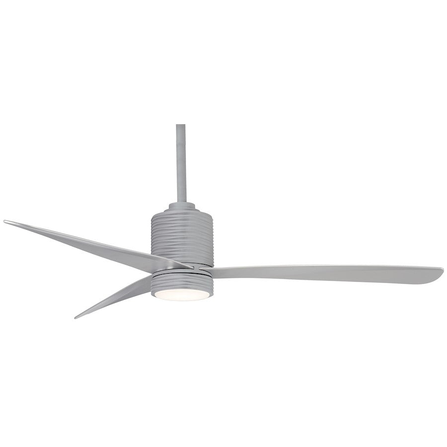 Minka Aire Mojave 56in LED Ceiling Fan | Silver Contemporary with Variable Pitch Blades | Living Room & Bedroom | 56 x 56 x 16 in | Model F829L-SL