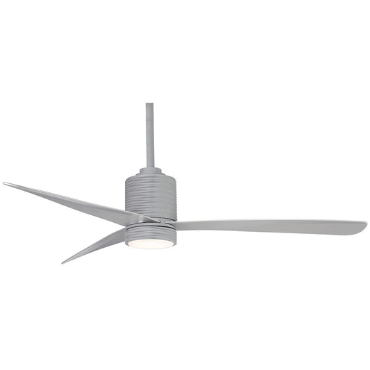 Minka Aire Mojave 56in LED Ceiling Fan | Silver Contemporary with Variable Pitch Blades | Living Room & Bedroom | 56 x 56 x 16 in | Model F829L-SL