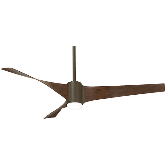Minka Aire Triple 60in LED Ceiling Fan | Oil Rubbed Bronze Industrial Design | Living Room & Great Room | 60 x 60 x 15 in | Model F832L-ORB-MM