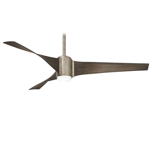 Minka Aire Triple 60in LED Ceiling Fan | Vintage Iron and White Glass | Living Room & Bedroom | 60 x 60 x 15 in | Model F832L-VI