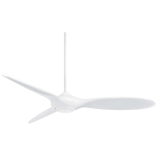 Minka Aire Force 60in Ceiling Fan with LED Light | Contemporary White | Living Room & Bedroom | 60 x 60 x 14 in | Model F838L-WH