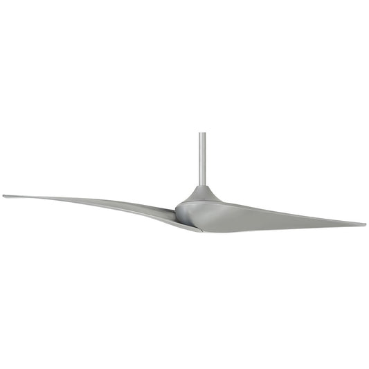 Minka Aire Wave II 60in Ceiling Fan | Minimalist 2-Blade Silver Design | Living Room & Bedroom | 60 x 60 x 13 in | Model F846-SL