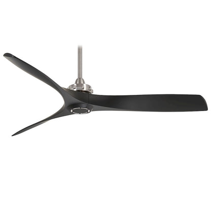 Minka Aire Aviation 60in Ceiling Fan | Transitional Brushed Nickel and Coal | Living Room & Bedroom | Model F853-BN-CL