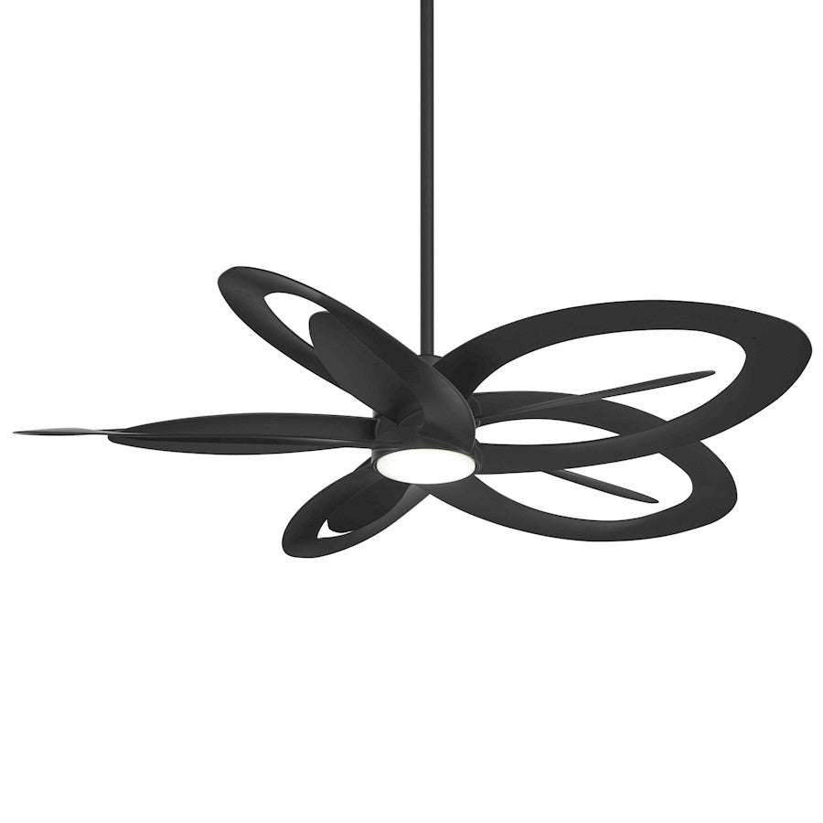 Minka Aire Pinup 60in LED Ceiling Fan | Contemporary Coal and Frosted | Living Room & Bedroom | 15 in H | Model F862L-CL