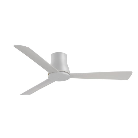 Minka Aire Simple Flush 52in Ceiling Fan | Modern Grey and Grey Blades | Covered Patio & Large Room | 52 x 52 x 9 in | Model F873-GRY
