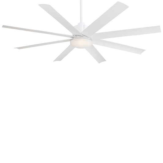 Minka Aire Slipstream 65in Ceiling Fan | Industrial Flat White | Indoor & Covered Patio | 65 x 65 x 15 in | Model F888-WHF