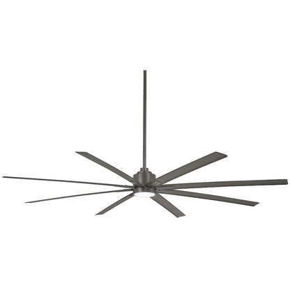 Minka Aire Xtreme H2O 84in Outdoor Ceiling Fan | Contemporary Silver and 8 Blades | Large Covered Patio & Indoor Spaces | Model F896-84-SI