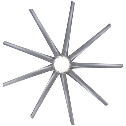 Minka Aire Ninety-Nine 99in LED Ceiling Fan | Transitional Brushed Nickel | Great Room & Commercial | 99 x 99 x 12 in | Model F899L-BN-SL