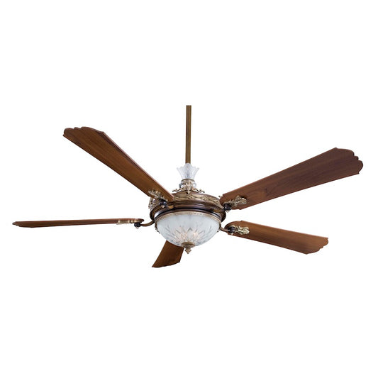 Minka Aire Cristafano 68in Ceiling Fan | Traditional Belcaro Walnut | Living Room & Bedroom | 68 x 68 x 17 in | Model F900-BCW
