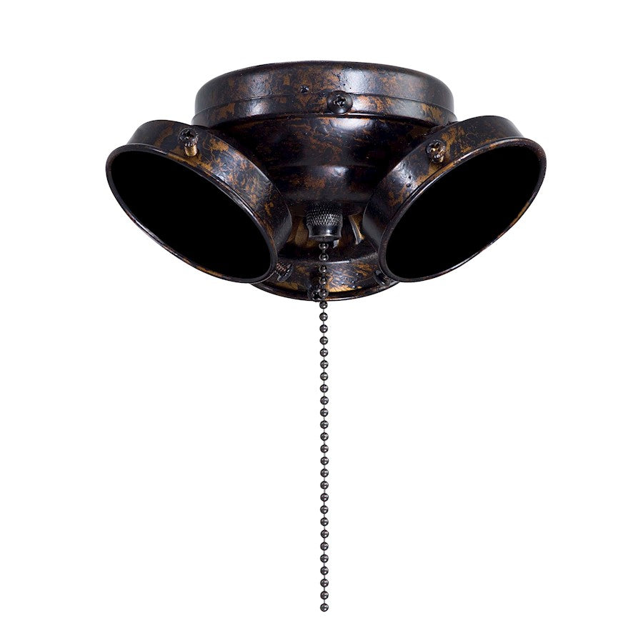 Minka Aire K33 6in 3-Light Ceiling Fan Light Kit | Traditional Mottled Copper with Gold Highlights | Living Room & Bedroom | Model K33-L-MCG