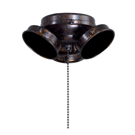 Minka Aire K33 6in 3-Light Ceiling Fan Light Kit | Traditional Mottled Copper with Gold Highlights | Living Room & Bedroom | Model K33-L-MCG
