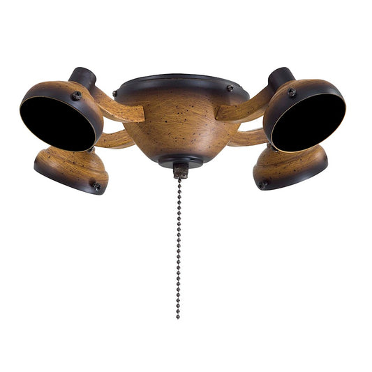 Minka Aire Universal 4-Light CFL Light Kit | Belcaro Walnut Finish | Ceiling Fan Light Kit | 12 x 12 x 3 in | Model K34-BCW