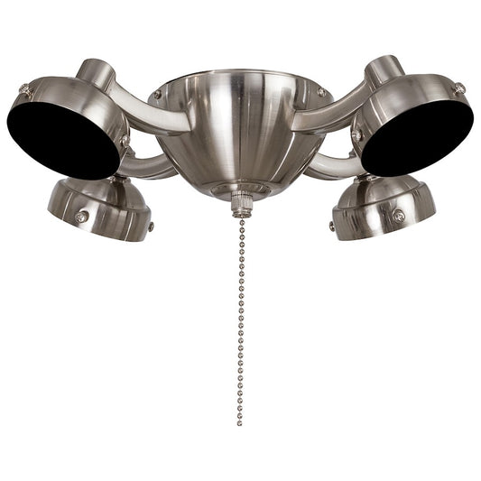 Minka Aire Universal 4-Light CFL Light Kit | Brushed Nickel Finish | Ceiling Fan Light Kit | 12 x 12 x 3 in | Model K34-BN