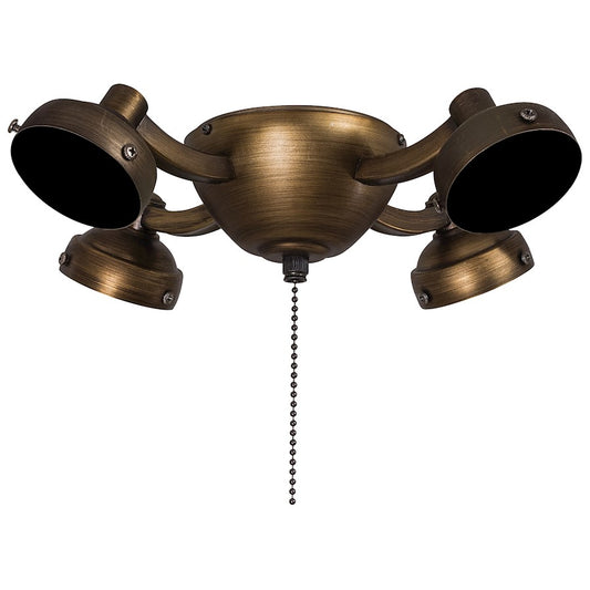 Minka Aire 4-Bulb Light Kit 11.75in | Traditional Cognac | Ceiling Fan Accessory | 12 x 12 x 3 in | Model K34-CC