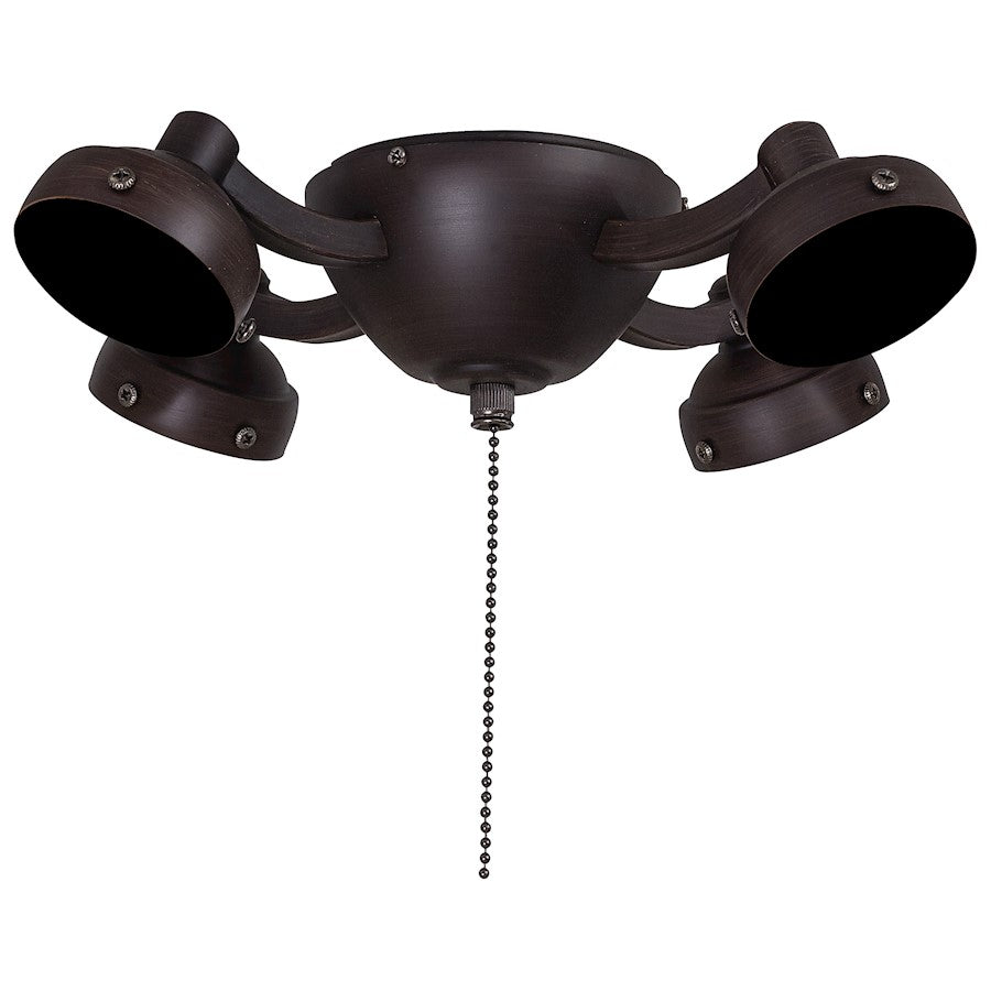 Minka Aire K34 12in 4-Light Ceiling Fan Light Kit | Traditional Kocoa Finish | Living Room & Bedroom | 12 x 12 x 3 in | Model K34-KA