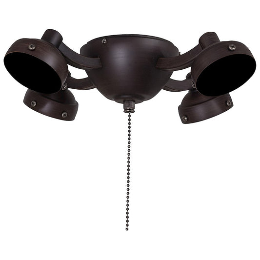 Minka Aire K34 12in 4-Light Ceiling Fan Light Kit | Traditional Kocoa Finish | Living Room & Bedroom | 12 x 12 x 3 in | Model K34-KA