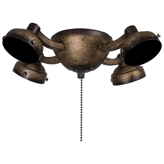 Minka Aire K34 12in 4-Light Ceiling Fan Light Kit | Traditional Patina Iron Finish | Living Room & Bedroom | 12 x 12 x 3 in | Model K34-PI