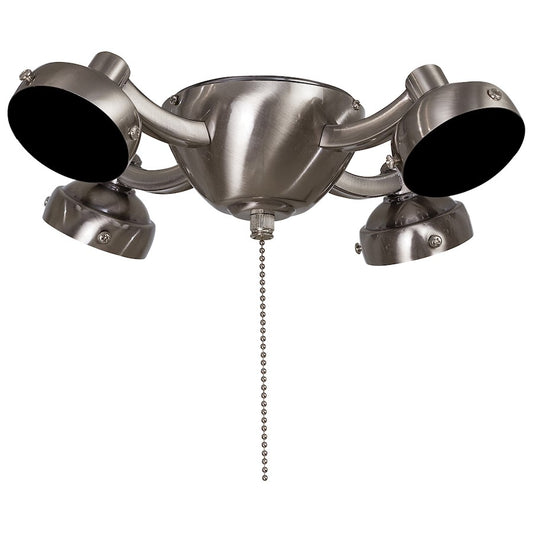 Minka Aire Universal 12in 4-Light Light Kit | Pewter Ceiling Fan Light Kit | Dry Location | 12 x 12 x 3 in | Model K34-PW