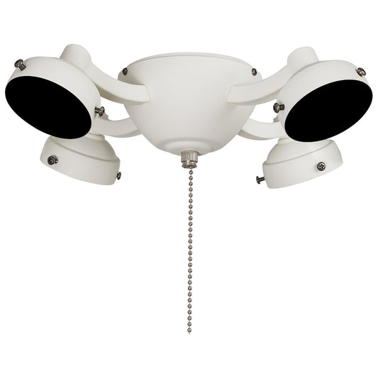 Minka Aire K34 12in 4-Light Ceiling Fan Light Kit | Traditional Shell White Finish | Living Room & Bedroom | 12 x 12 x 3 in | Model K34-SWH