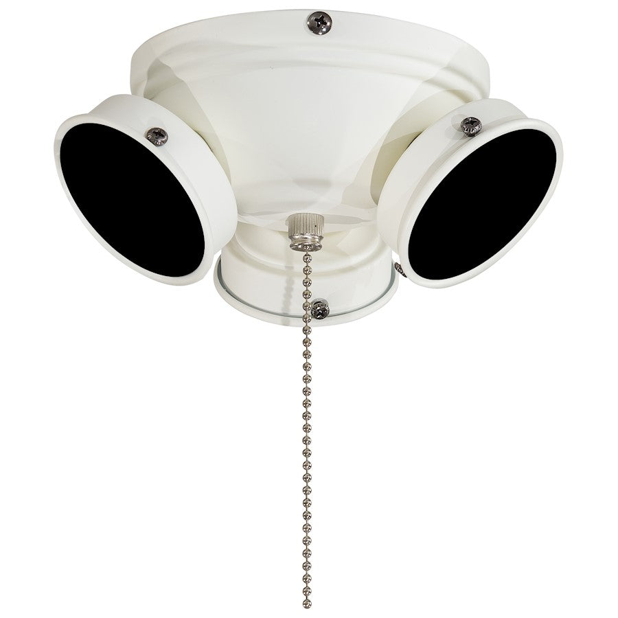 Minka Aire K35-SWH 3-Light Light Kit | Traditional Shell White Finish | Ceiling Fan Light Kit for Bedroom & Living Room | 7 x 7 x 4 in | Model K35-SWH
