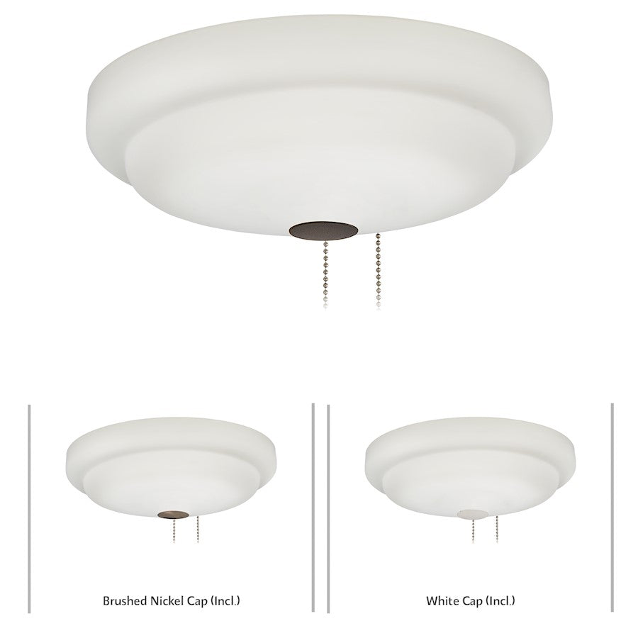 Minka Aire Universal 12.25in LED Light Kit | White Etched Glass Traditional | Ceiling Fan Light | 12.25 x 12.25 x 3.75 in | Model K9110L