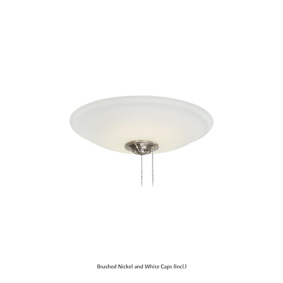 Minka Aire 115L Universal 13in LED Etched Glass Light Kit | White Traditional | Ceiling Fan Accessory | 13 x 13 x 4 in | Model K9115L