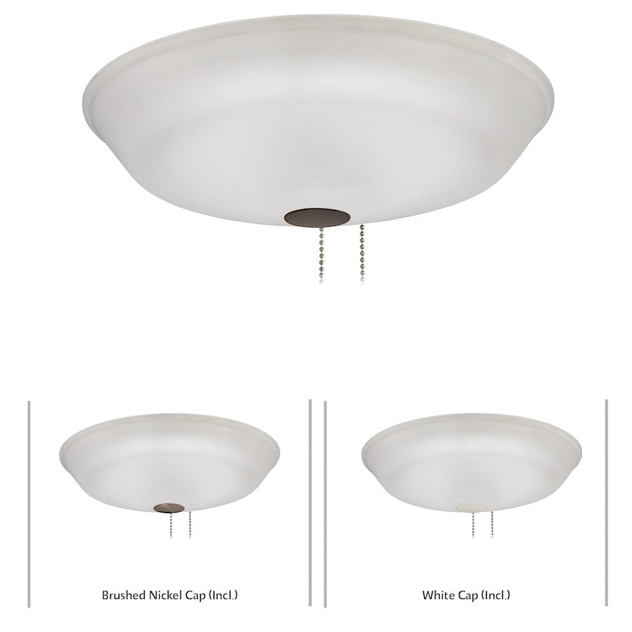 Minka Aire K9120L LED Light Kit | Traditional White Etched Glass | Ceiling Fan Light Kit for Bedroom & Living Room | 12 x 12 x 4 in | Model K9120L