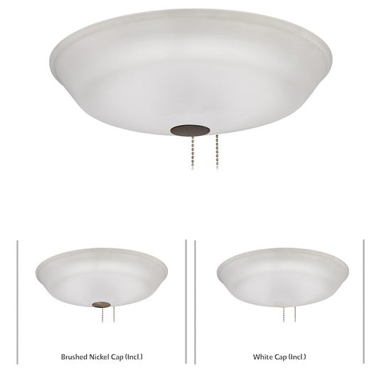Minka Aire K9120L LED Light Kit | Traditional White Etched Glass | Ceiling Fan Light Kit for Bedroom & Living Room | 12 x 12 x 4 in | Model K9120L