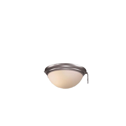 Minka Aire Universal 9.5in 1-Light Ceiling Fan Light Kit | Traditional Brushed Steel and Opal Glass | Living Room & Bedroom | Model K9373-L-BS