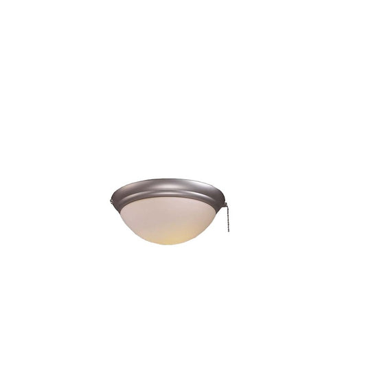 Minka Aire Universal 10.5in 1-Light Ceiling Fan Light Kit | Traditional Brushed Steel and Opal Glass | Kitchen & Hallway | Model K9374-L-BS