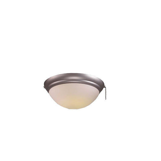 Minka Aire Universal 11.25in 1-Light Ceiling Fan Light Kit | Transitional Brushed Steel and Opal Glass | Living Room & Bedroom | Model K9375-L-BS