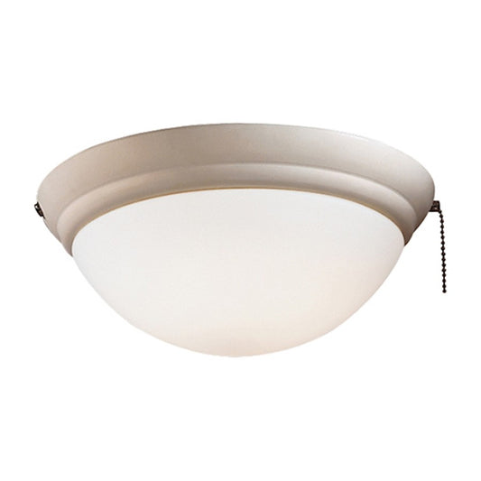 Minka Aire Universal 11in 1-Light Ceiling Fan Light Kit | Transitional Bone White and Opal Glass | Living Room & Bedroom | Model K9375-L-BWH