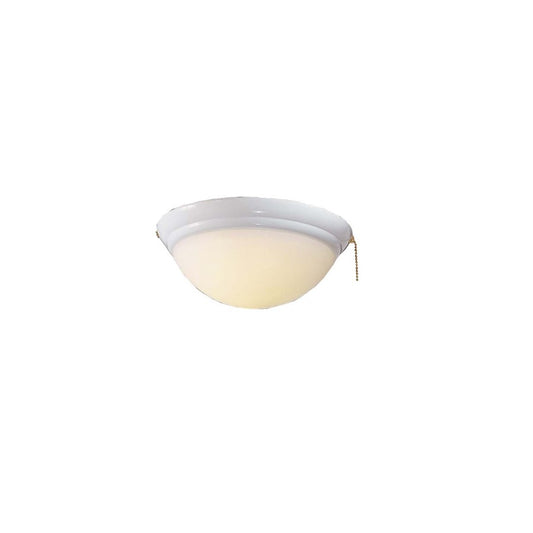 Minka Aire Universal 11in 1-Light Ceiling Fan Light Kit | Transitional White and Opal Glass | Living Room & Bedroom | Model K9375-L-WH