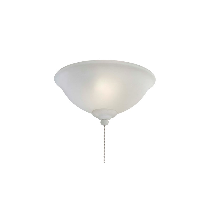 Minka Aire 12in 2-Light Ceiling Fan Light Kit | Traditional French Scavo White and Glass | Living Room & Bedroom | 12 x 12 x 5.5 in | Model K9380-1