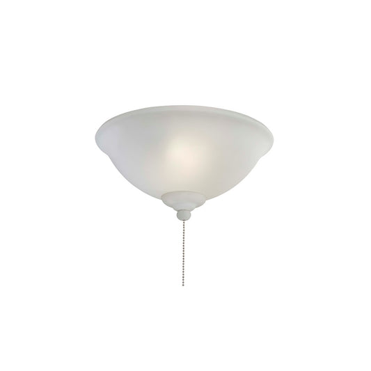 Minka Aire 12in 2-Light Ceiling Fan Light Kit | Traditional French Scavo White and Glass | Living Room & Bedroom | 12 x 12 x 5.5 in | Model K9380-1