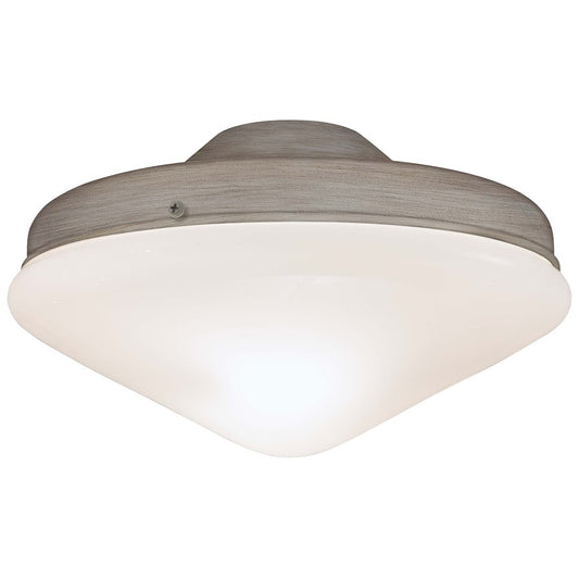 Minka Aire 10in 2-Light Ceiling Fan Light Kit | Traditional Driftwood Opal Glass | Covered Patio & Bathroom | 10 x 10 x 5.5 in | Model K9401-L-DRF